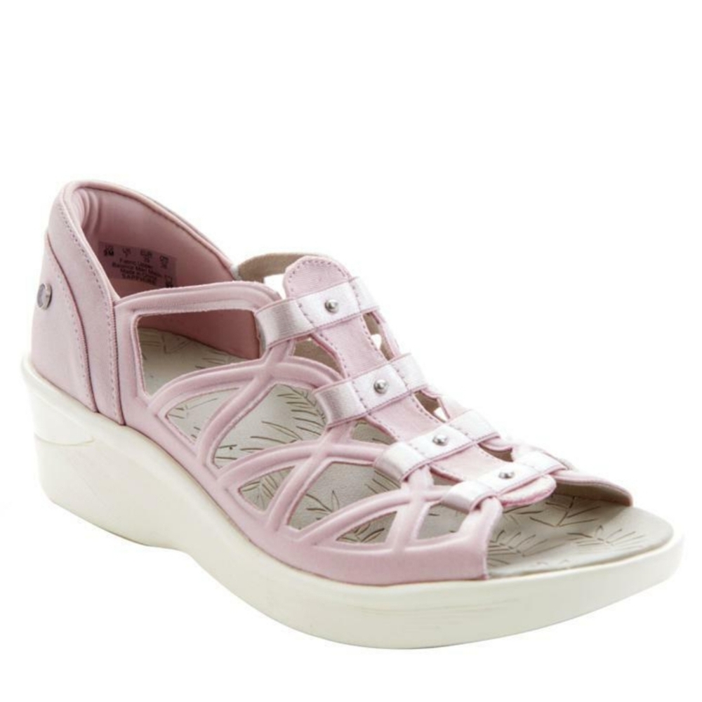 New Bzees Sapphire wedge heel sandals Washable Gladiator stretch comfort shoes